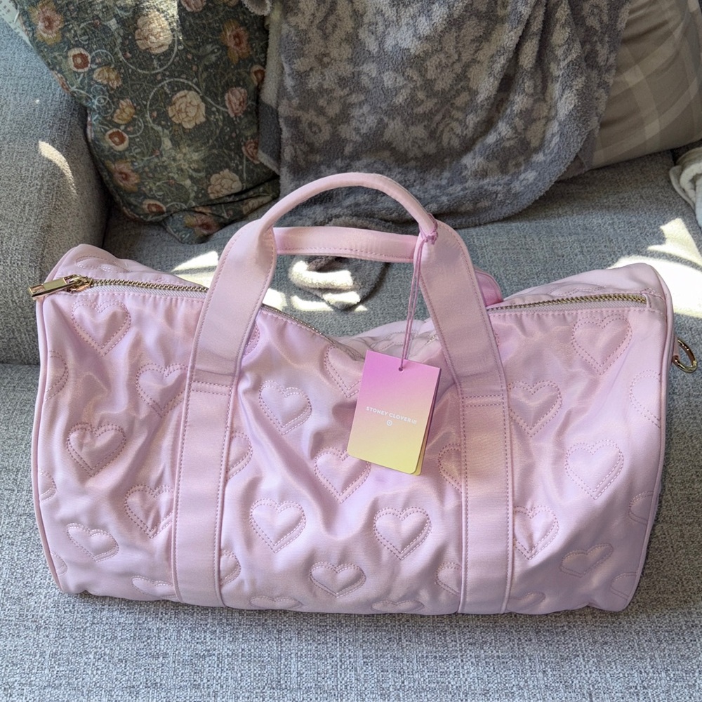 Stoney Clover Ln x Target Pink Heart-Patterned Travel Bag